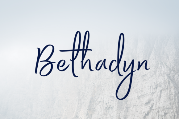 Bethadyn: An Elegant Handwritten Font for Editorial Design