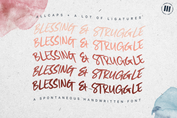 Blessing and Struggle: A Handwritten Font for Crafters