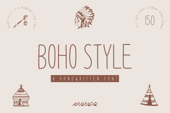 Boho Style Font for Handmade Branding