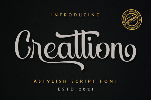 Creattion Font for Elegant Small Business Branding