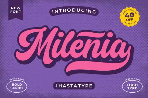 Milenia Font: Bold Retro Script for Campaigns