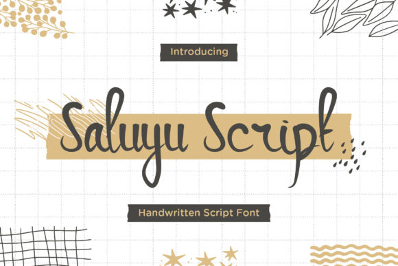 Saluyu: A Versatile Script Handwritten Font for Editorial Design