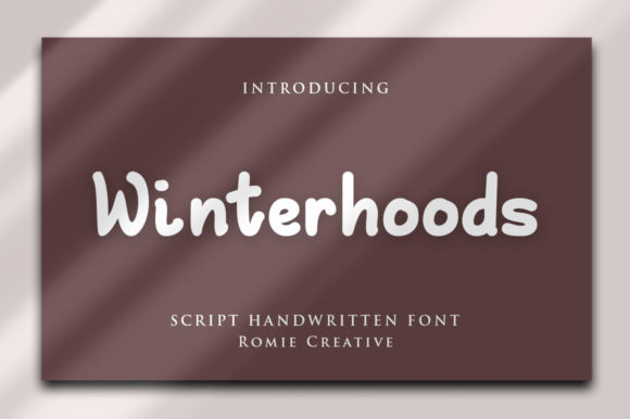 Winterhoods Font for Handmade Brands